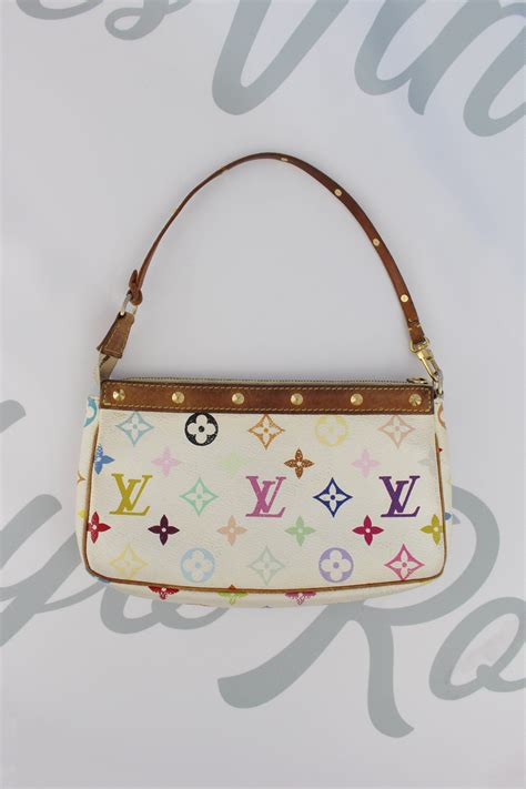 lv small bag white|vintage white lv bag.